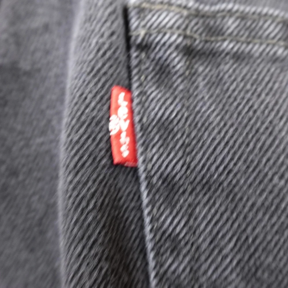 VTG Levis Jeans Mens 38X32 Dark Black Denim‎ Pants 505 Straight Leg Western Y2K